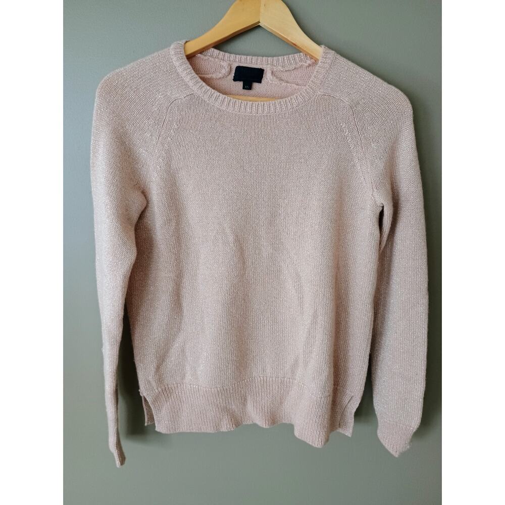 J crew Italian cashmere sparkly pink sweater xs baby doll ballet fairy core